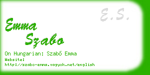 emma szabo business card